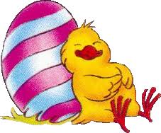 Kurczak odpoczywający przy dużej pisance